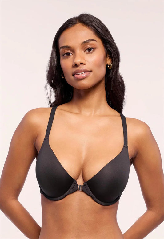 Racerback T Shirt Bra Black