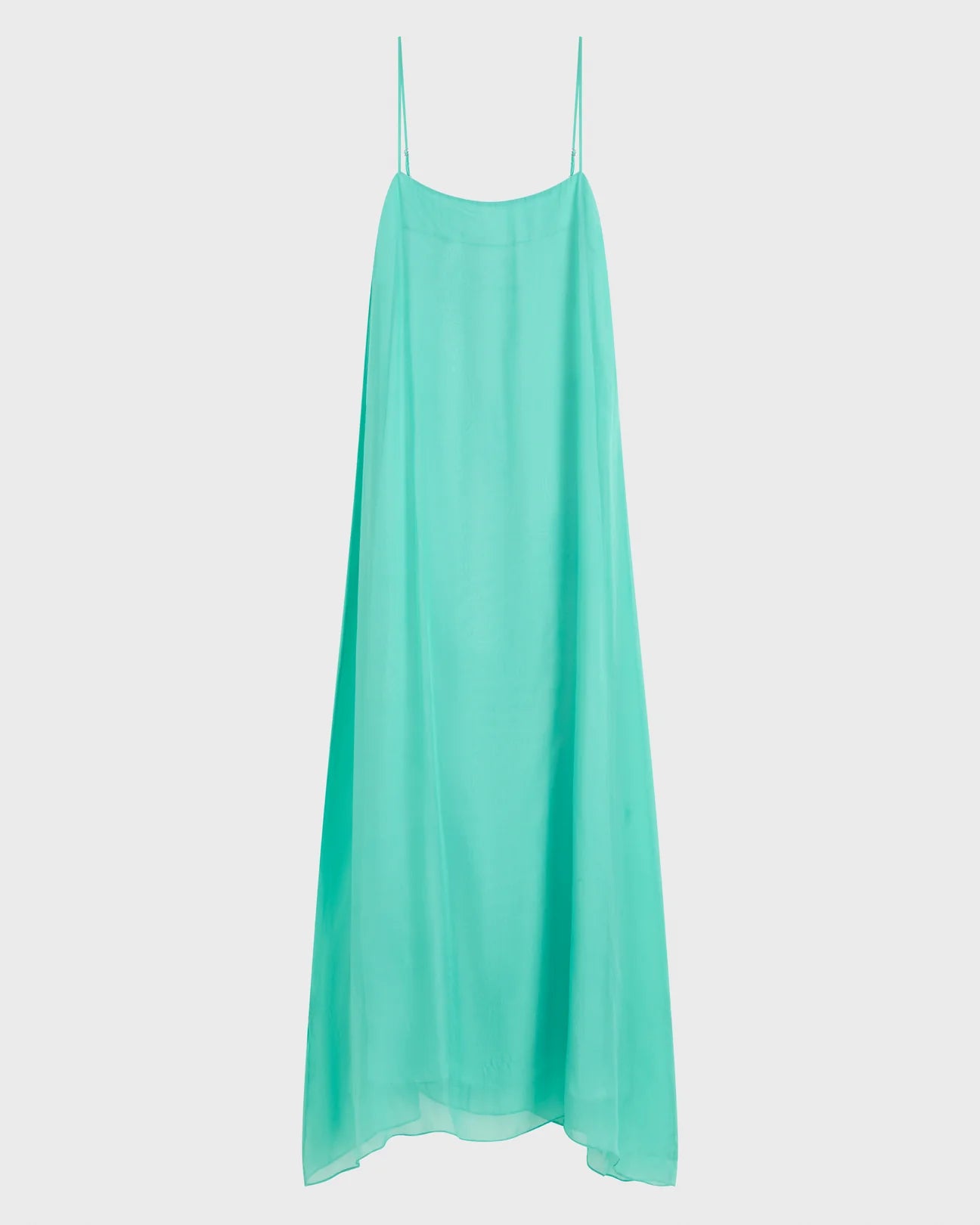 Capri Silk Chiffon Cami Dress Aqua