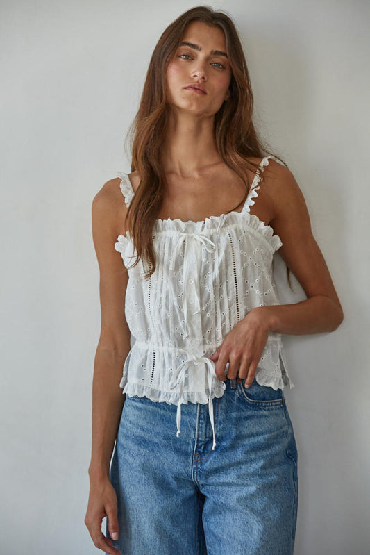 Salvador Eyeless Sleeveless Top