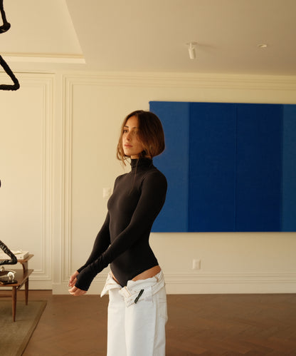Ballet Turtleneck Bodysuit with Thumbholes