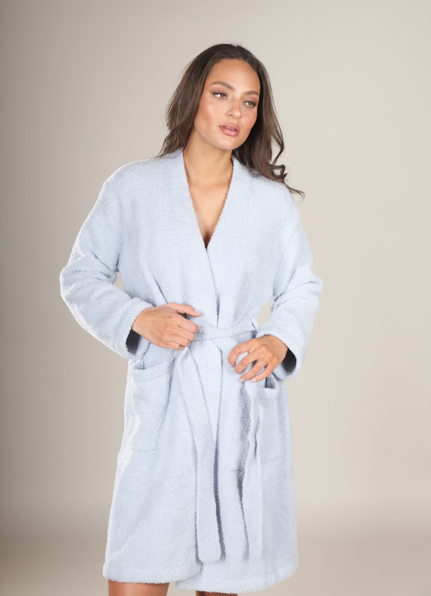 Cozy Chic Solid Robe Blue