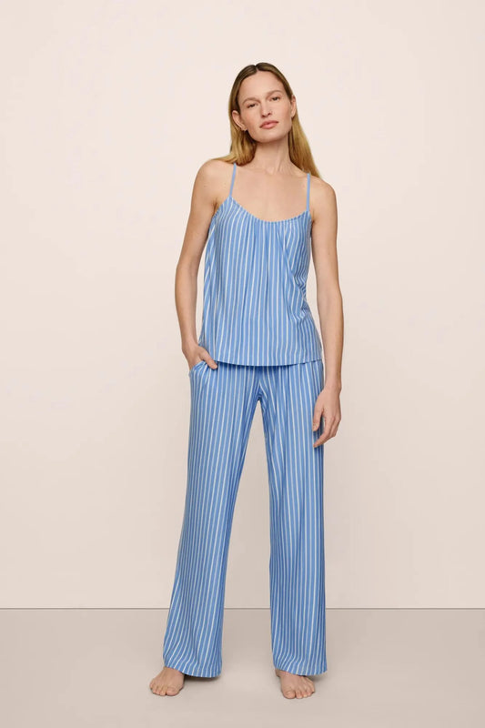 Gisele Printed Modal Cami & Pant PJ Set Nordic Blue