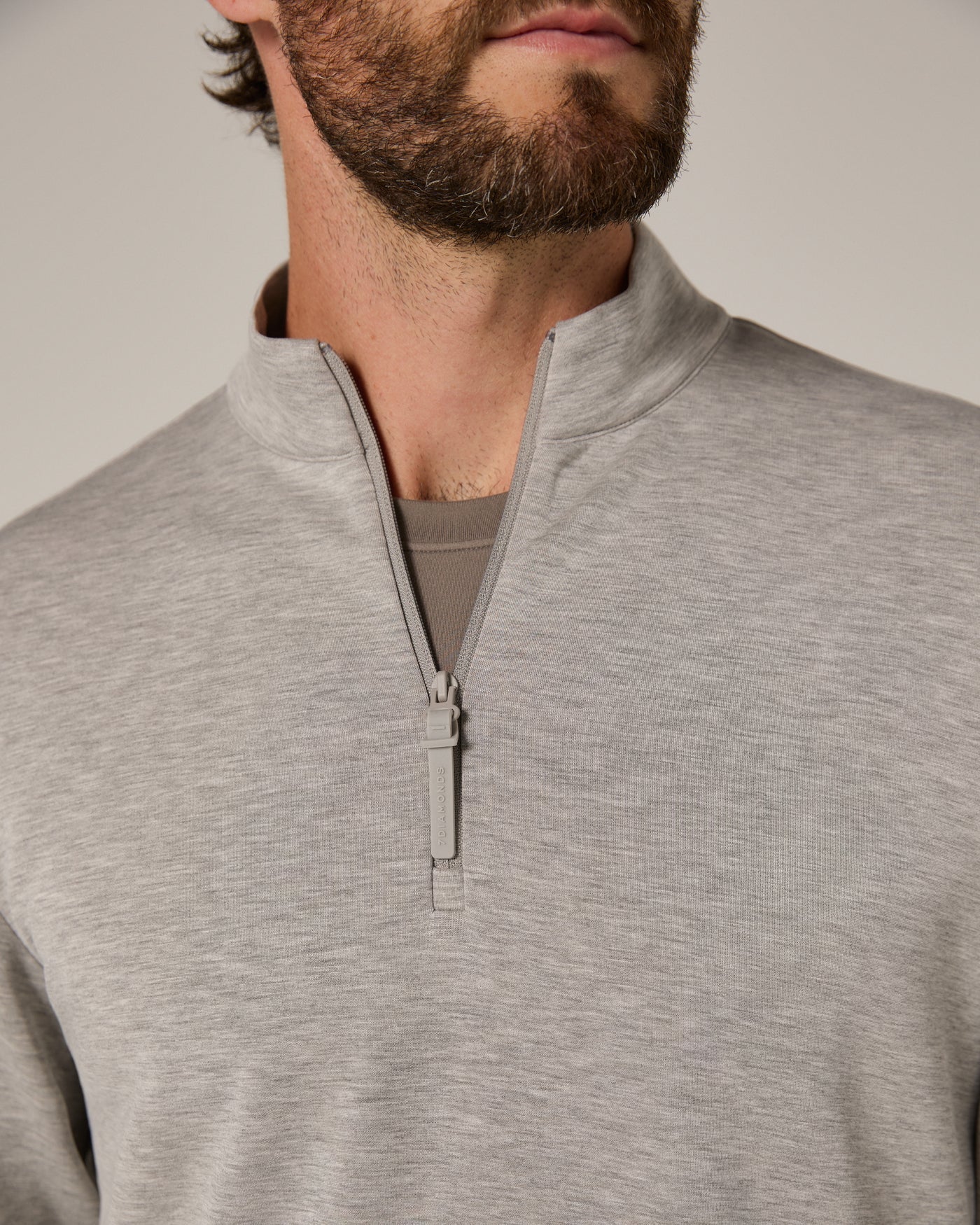 Re Quarter Zip Heather Grey