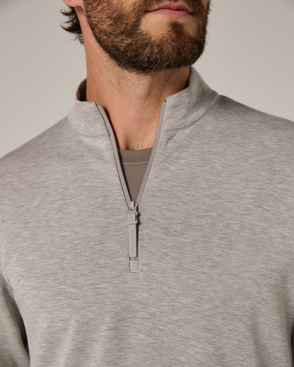 Re Quarter Zip Heather Grey
