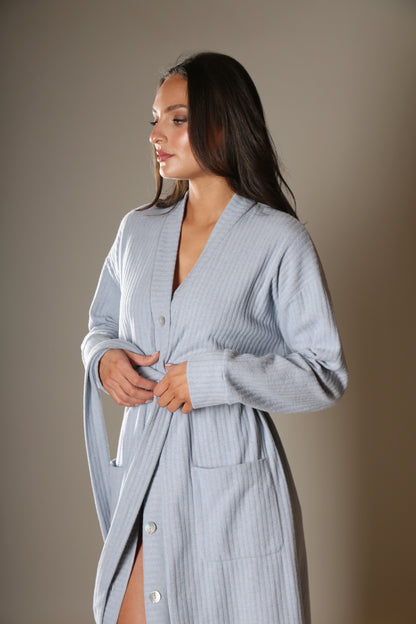 Robe Drop Stitch Pearl