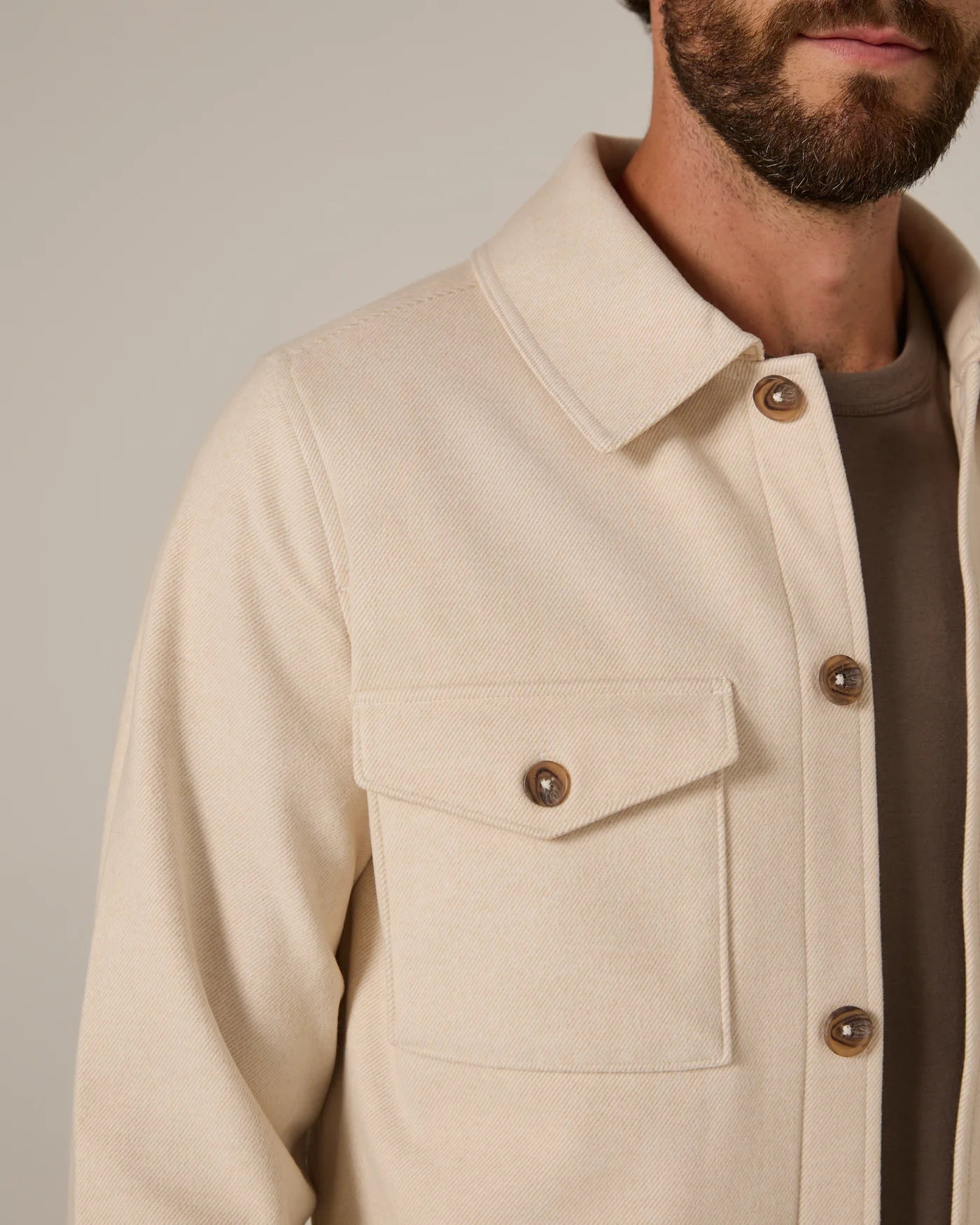 Craftsman Twill Shacket Beige