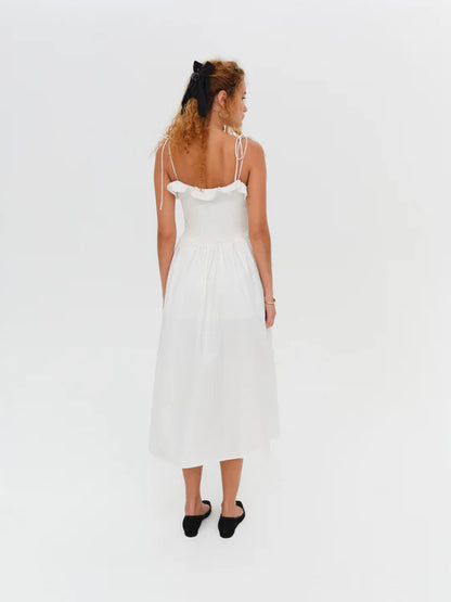 Bethany Midi Dress White