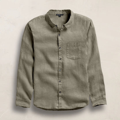 Lightweight Linen Shirt Green