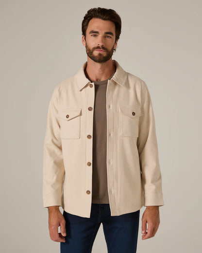 Craftsman Twill Shacket Beige