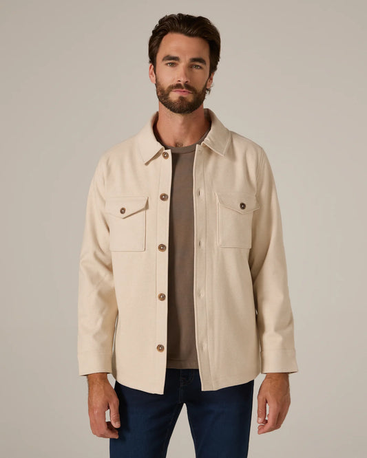 Craftsman Twill Shacket Beige