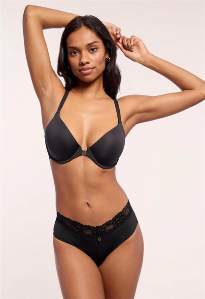 Racerback T Shirt Bra Black