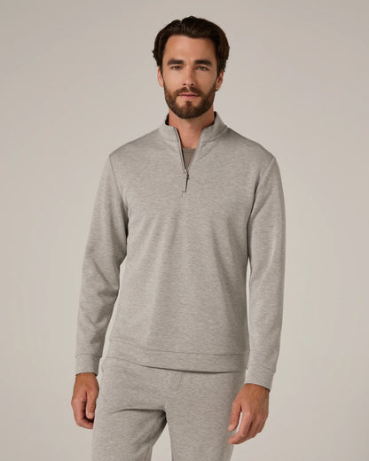 Re Quarter Zip Heather Grey