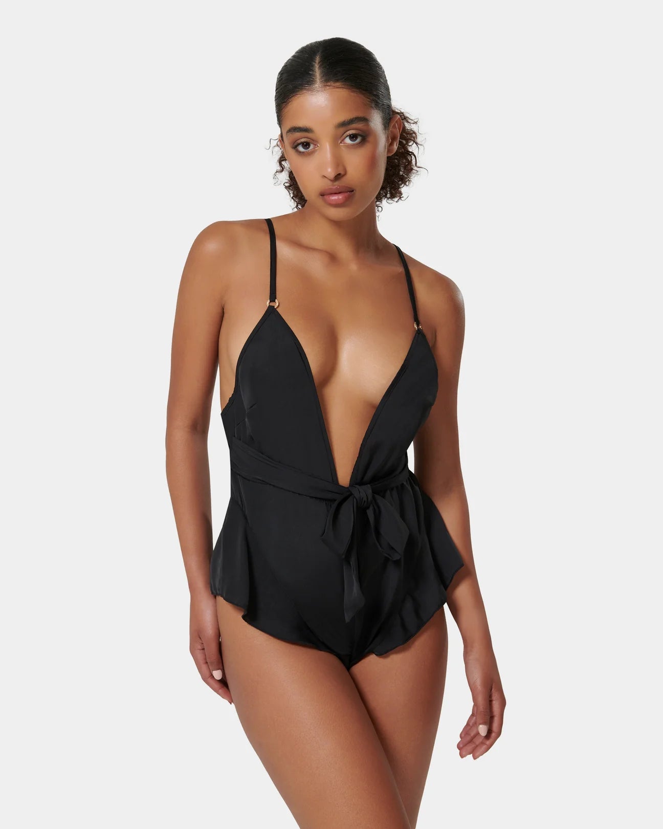 Blake Satin Teddy Black