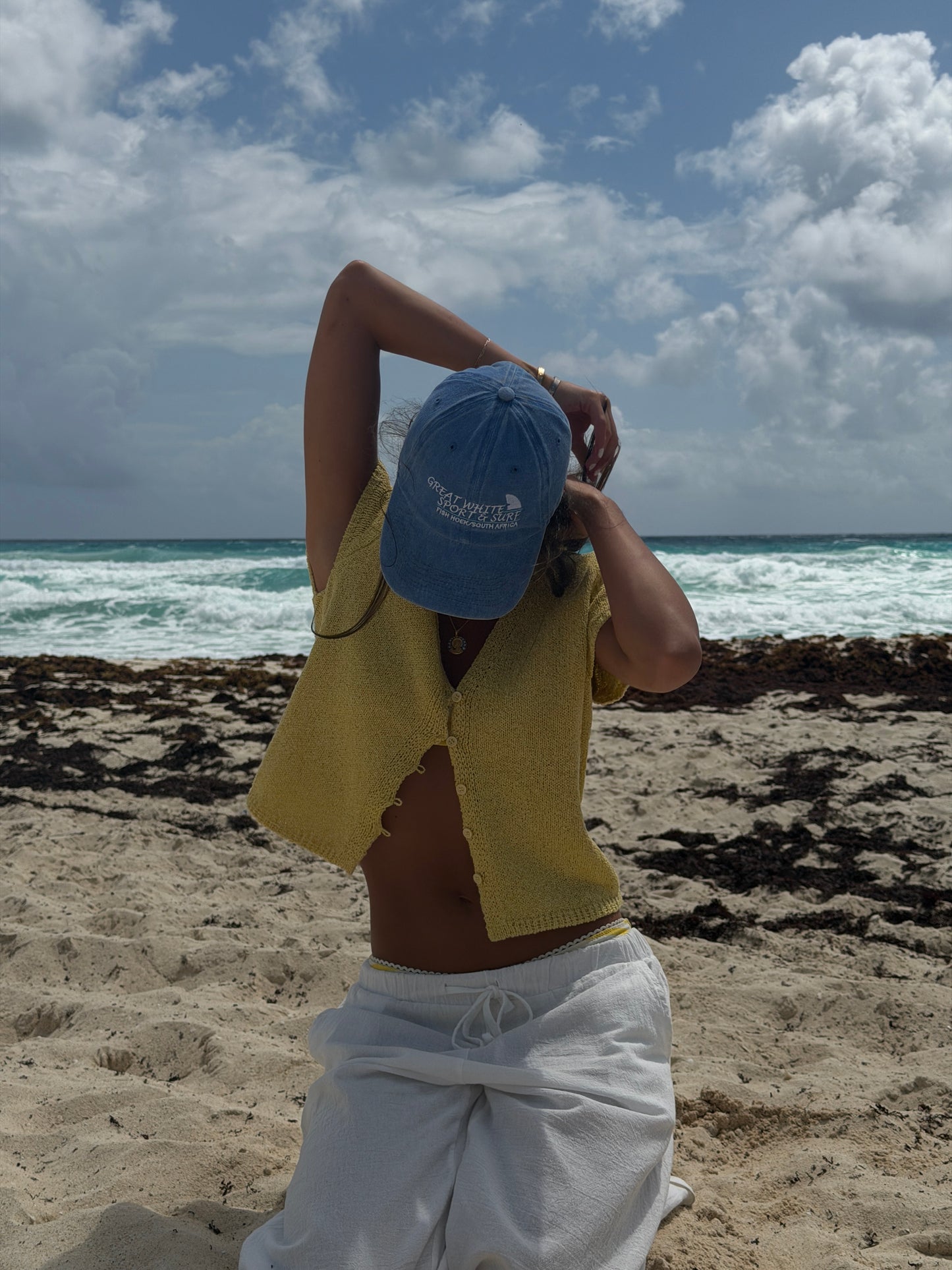 Cap Sleeve Button Top