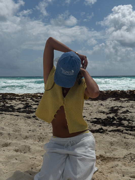 Cap Sleeve Button Top