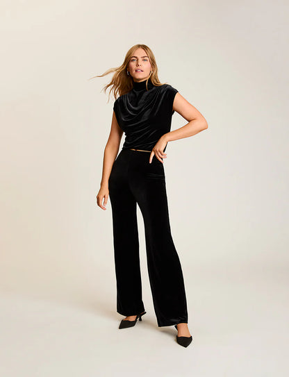 Velvet Wide Leg Pant