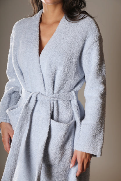 Cozy Chic Solid Robe Blue