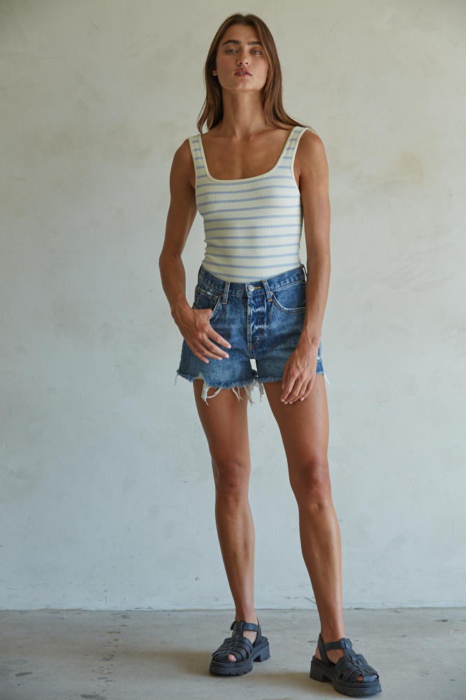 Coast Lines Denim Shorts