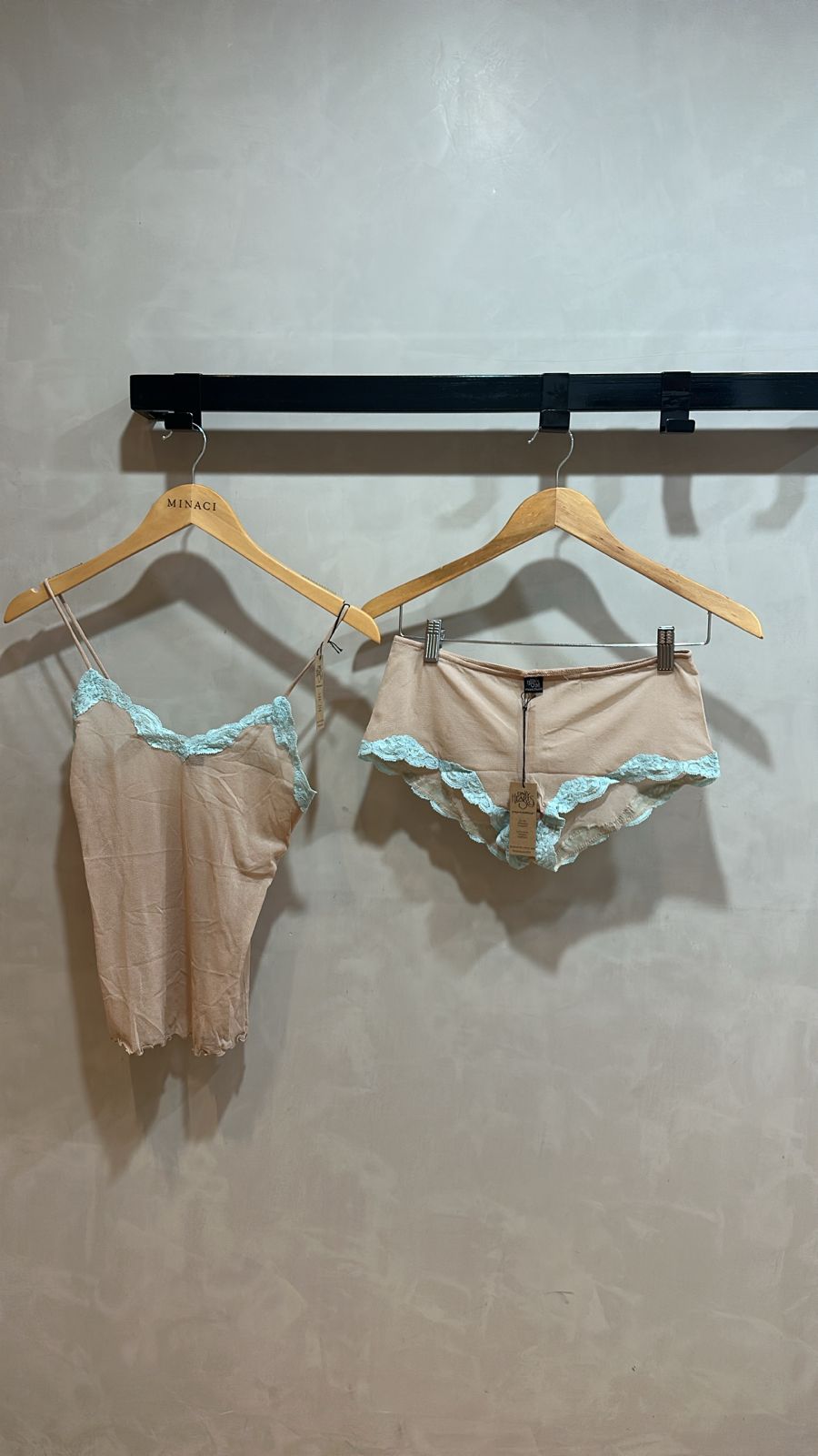 Tulle with Lace Cami and Boy Short