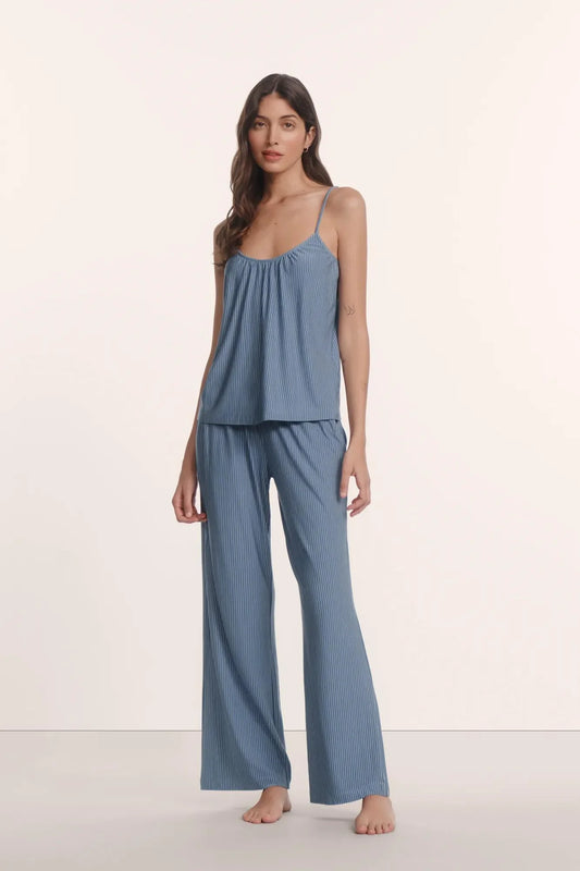 Gisele Printed Modal Cami & Pant PJ Set Duo Stripes