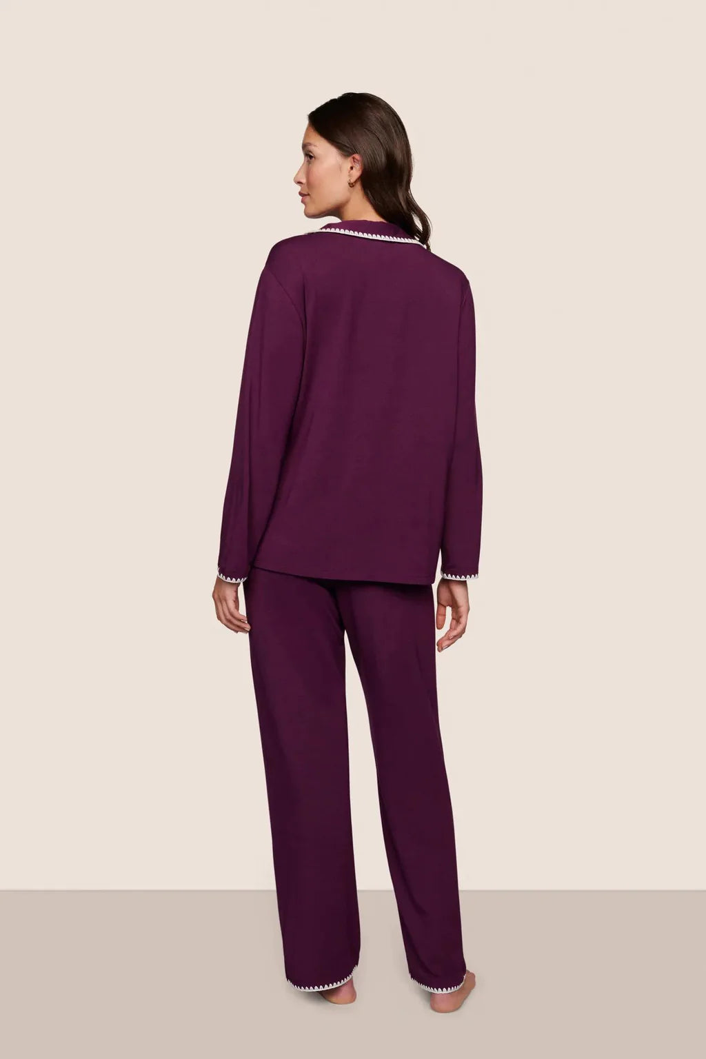 Frida Long PJ Set Plum
