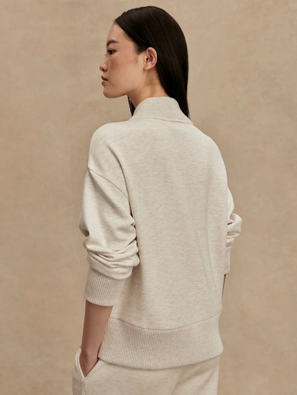 Sally Half-Zip Sweat Ivory