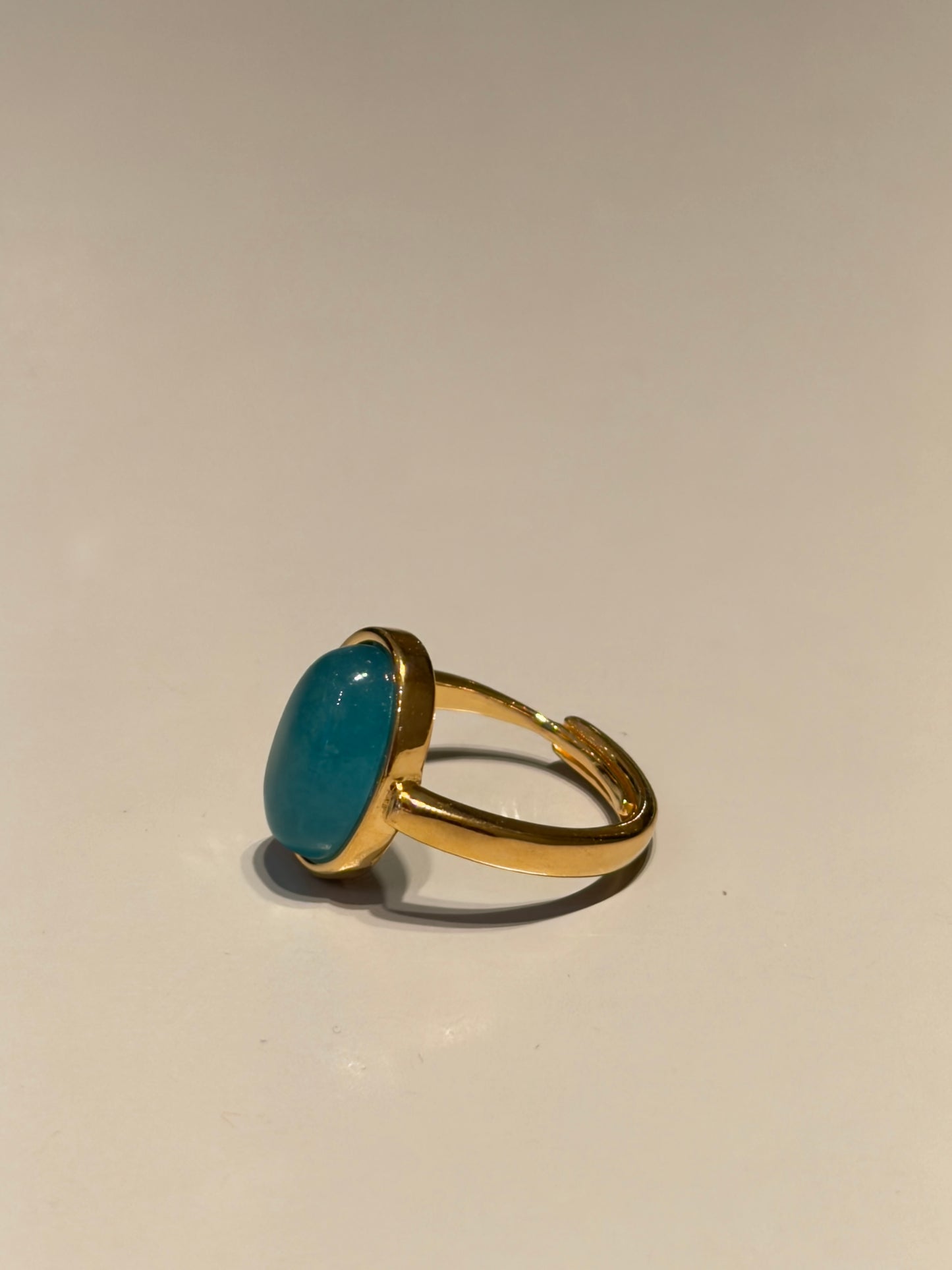 Moonstone Aqua Oval Ring