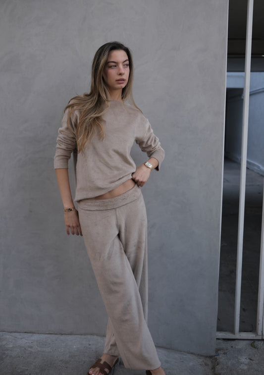 Reversible Plush Raw Edge Pullover