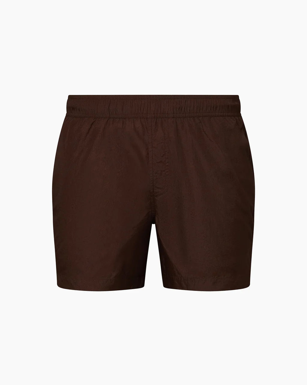 Nylon Crinkle 5 Brown Swim Trunk