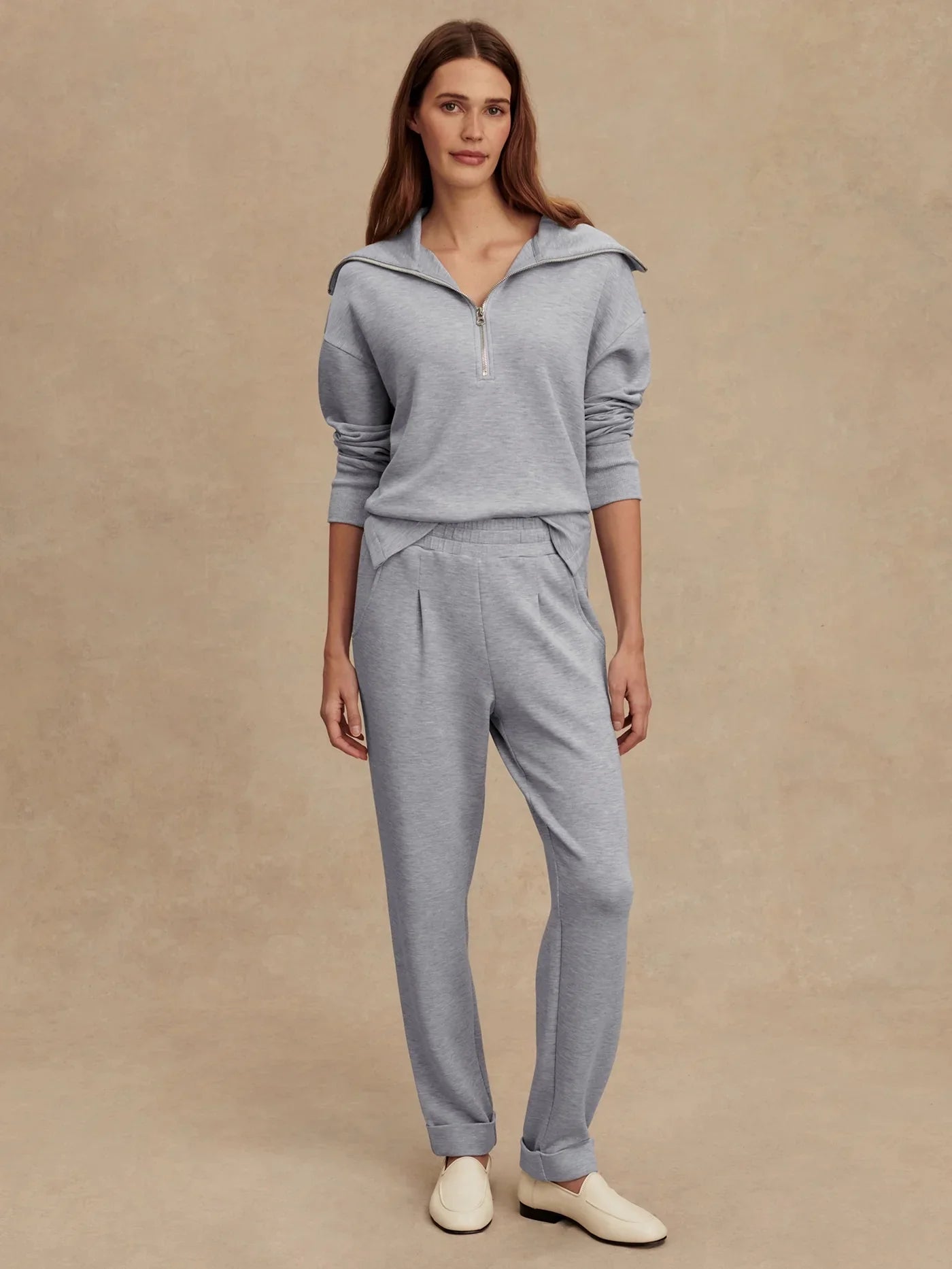 The Rolled Cuff Pant Mid Blue