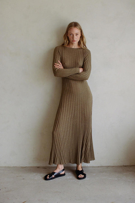 Long Sleeve Green Dress