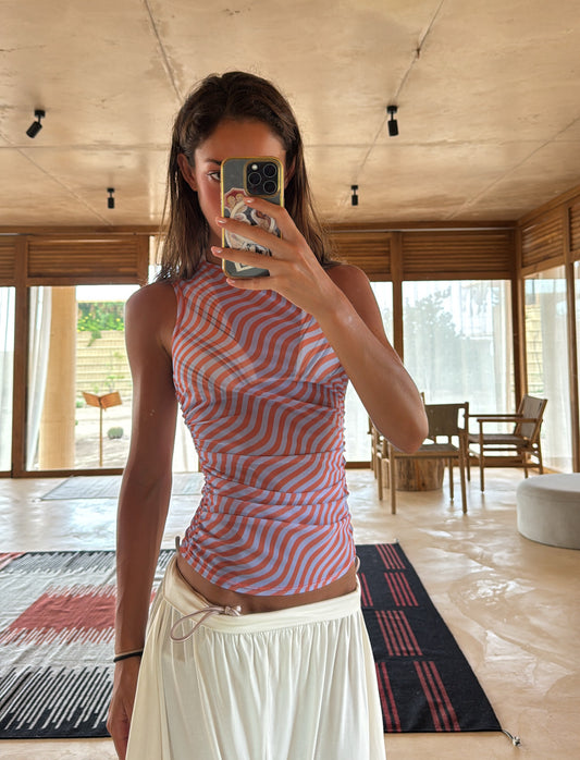 Claudia Tank Top Sunbaked Stripe