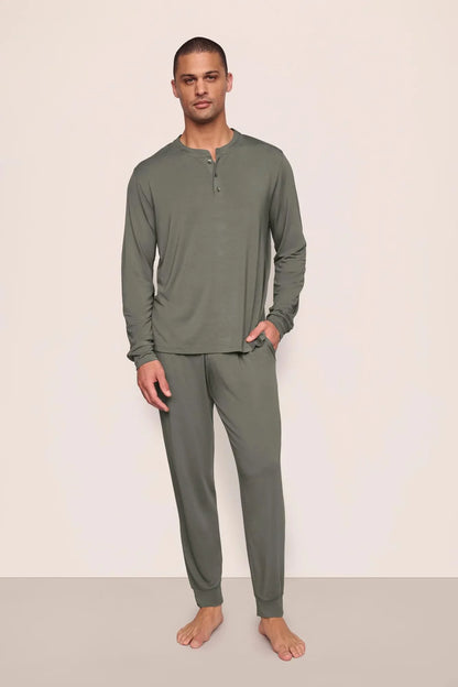 Henry Pj Longsleeve Olive Set