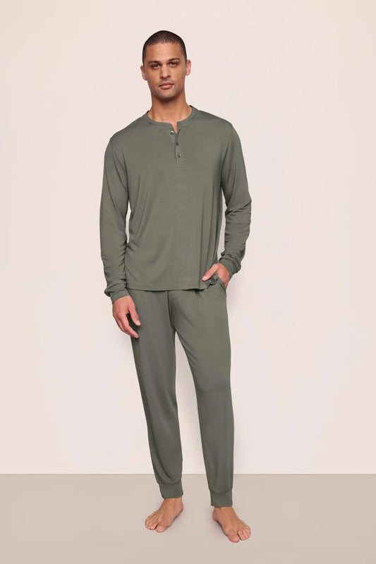 Henry Pj Longsleeve Olive Set