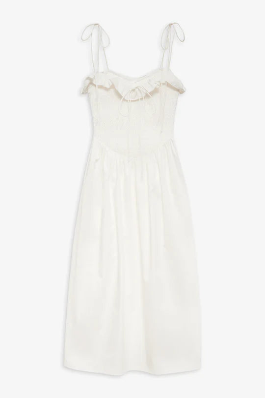 Bethany Midi Dress White