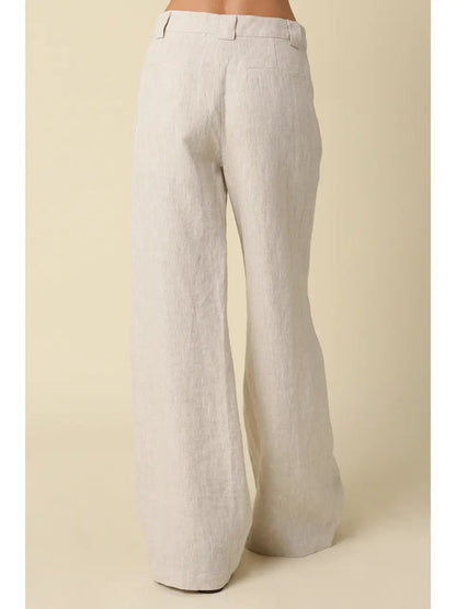 Reba Wide Leg Linen Pant