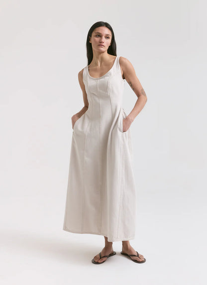 COCOON BUSTIER DRESS SALT