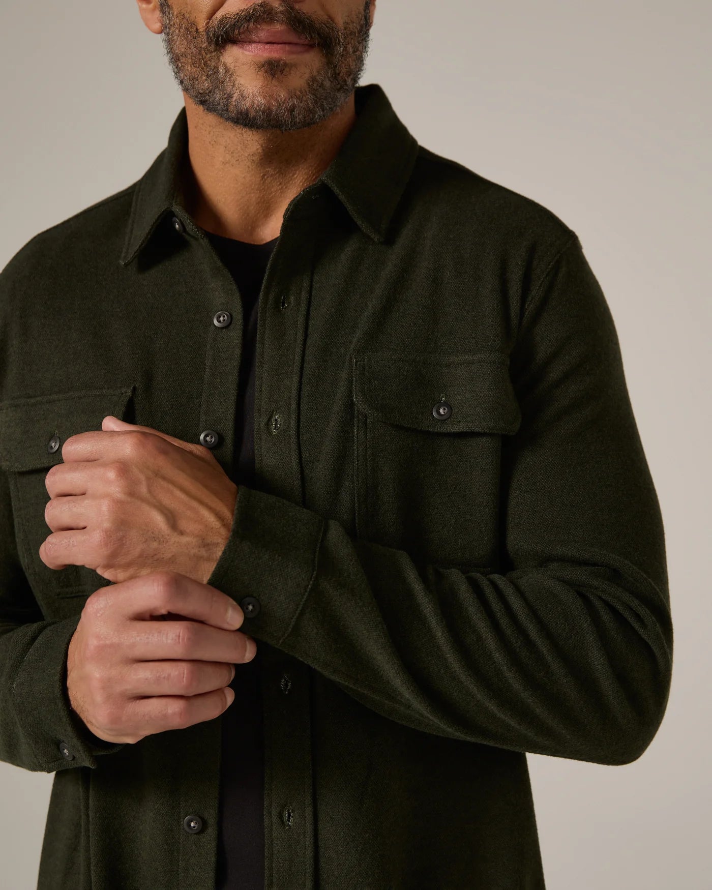 Generation Textured Soft Long Sleeve Shirt Olive
