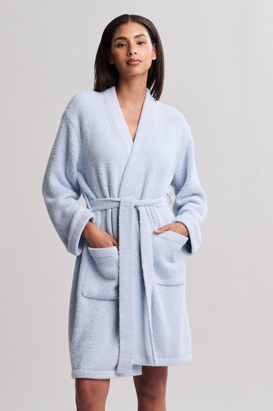 Cozy Chic Solid Robe Blue