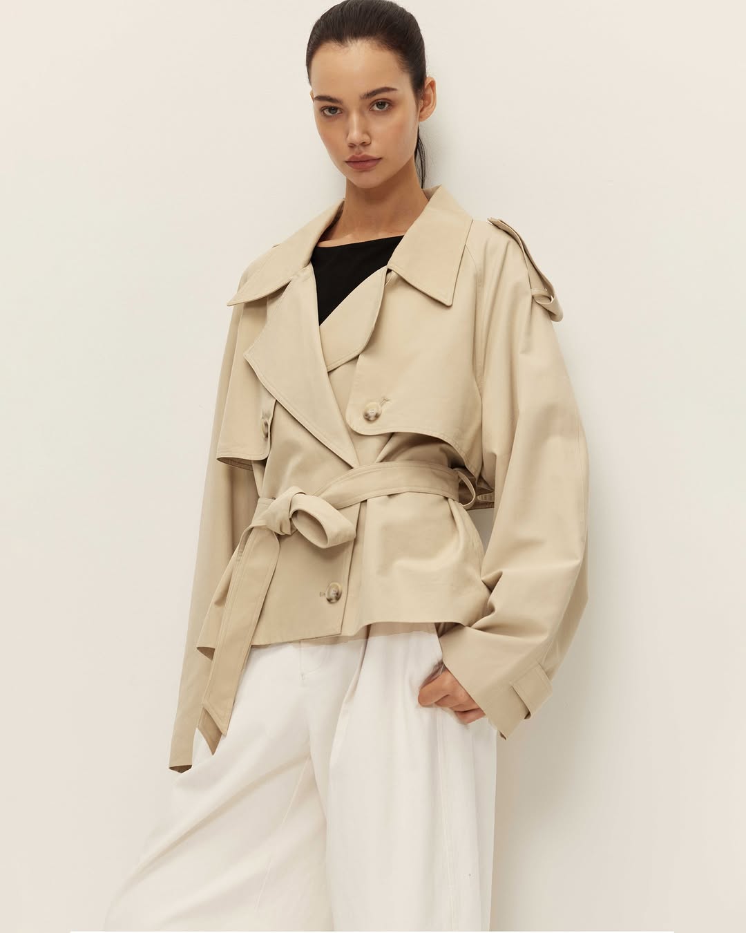 Eleanor Cropped Trench Coat