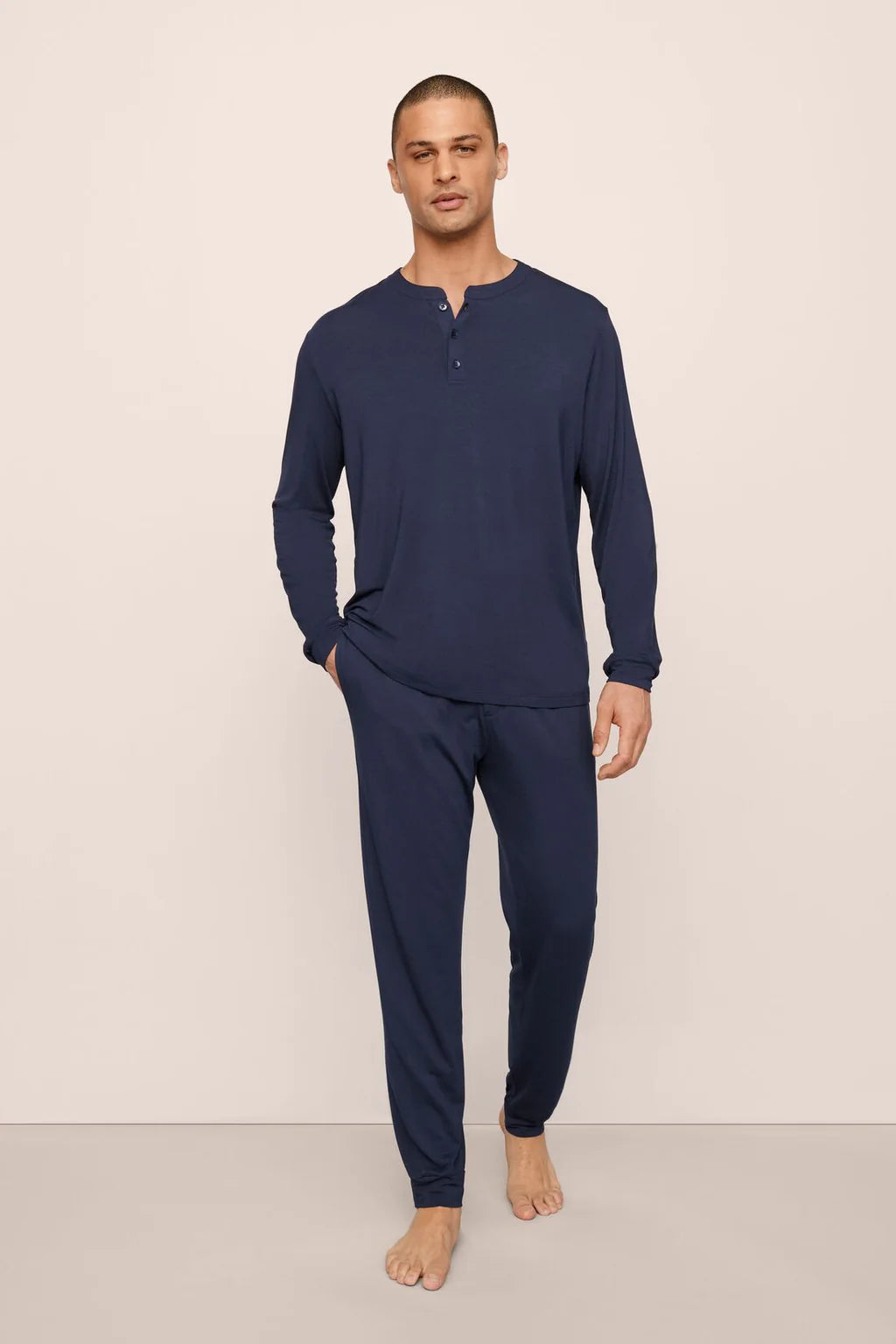 Henry Modal Long Pj Set Navy