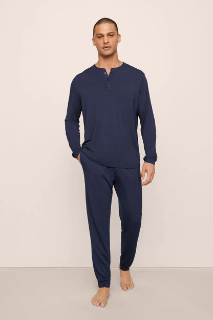 Henry Modal Long Pj Set Navy