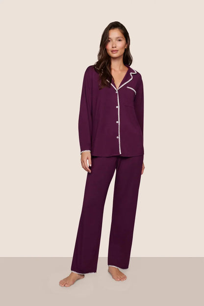 Frida Long PJ Set Plum