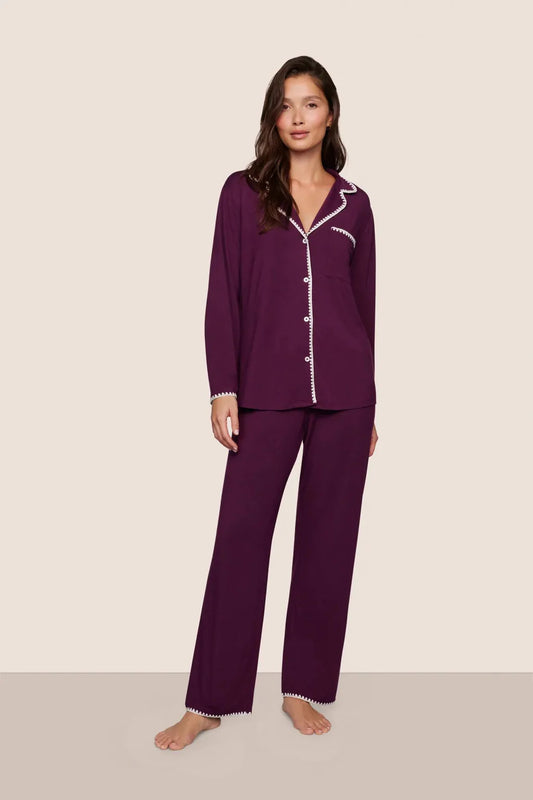 Frida Long PJ Set Plum