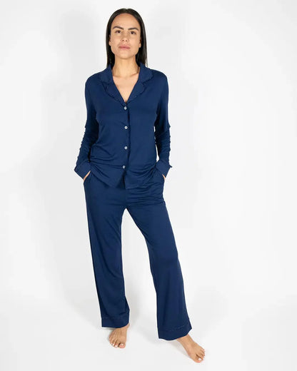Grace Long Pajama Set Navy