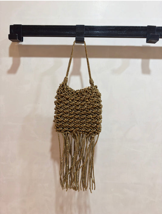 Fringe Ematite Bag Gold
