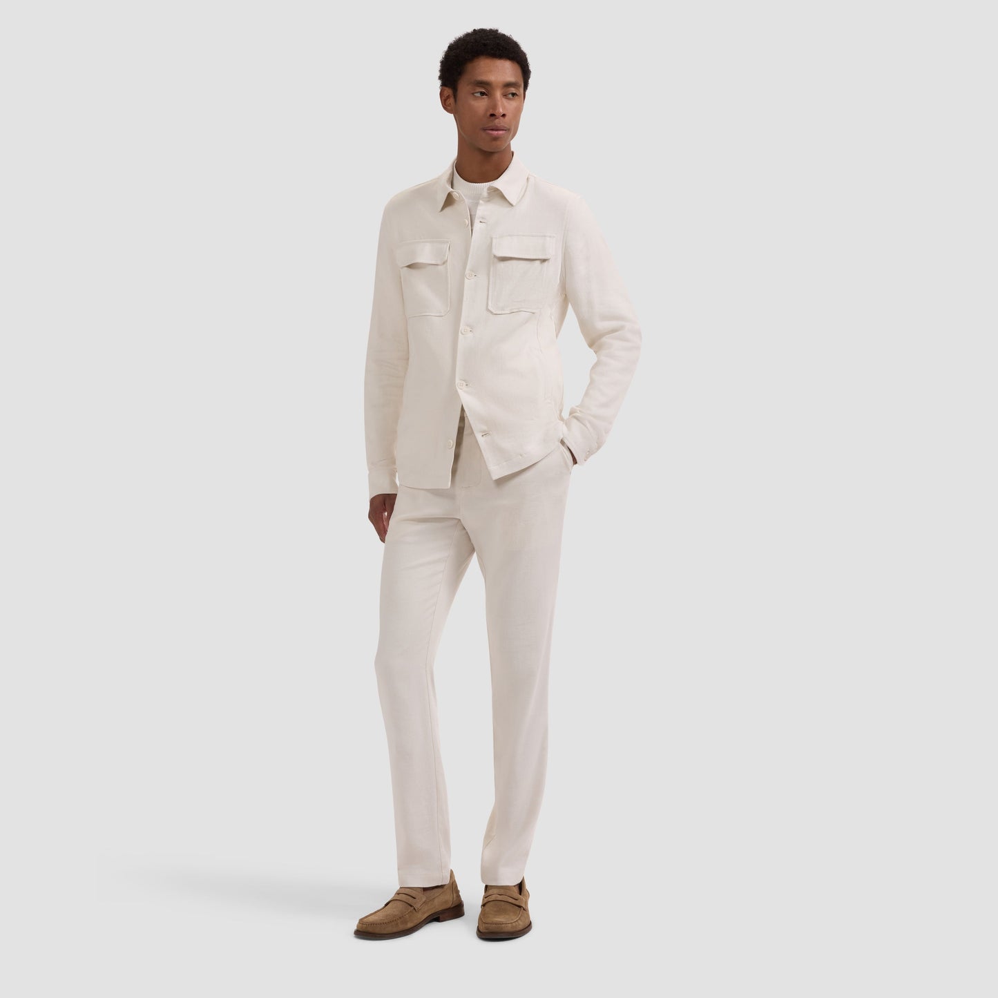 Aerolinen Shirt Jacket Ivory