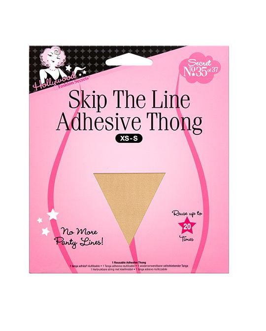 Skip the line adhesive thong