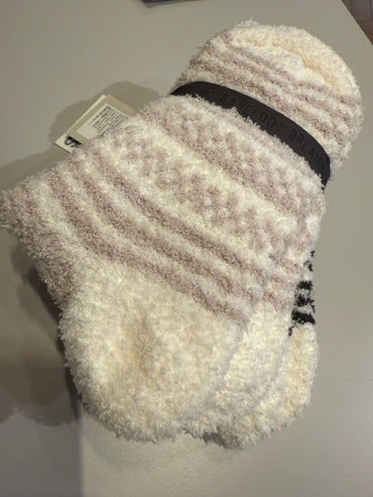 CozyChic Checkered Stripe Sock Dark Moss