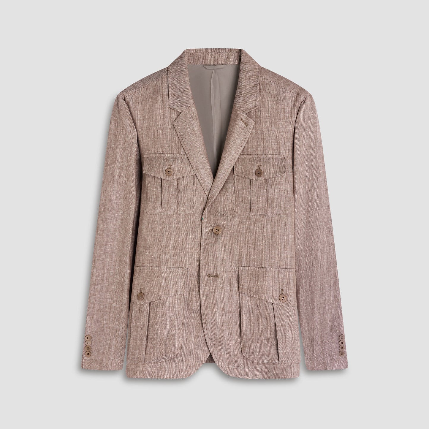 Linen Safari Blazer Tobacco